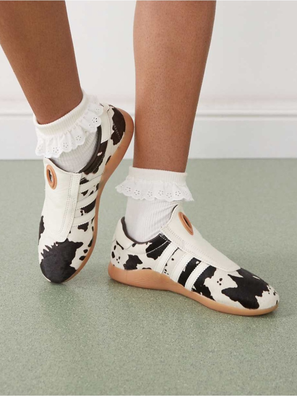 adidas Originals Taekwondo Mei sneakers in cow print real dyed cow fur size 9